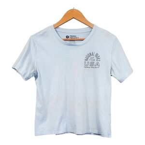 REI Parks Project "National Parks of the USA" Sky Blue Graphic T-Shirt Small